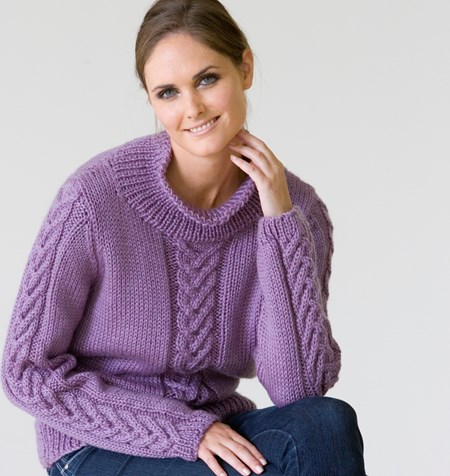 Cabled Sweater | Products | Patterns | Shop | Wagtail Yarns